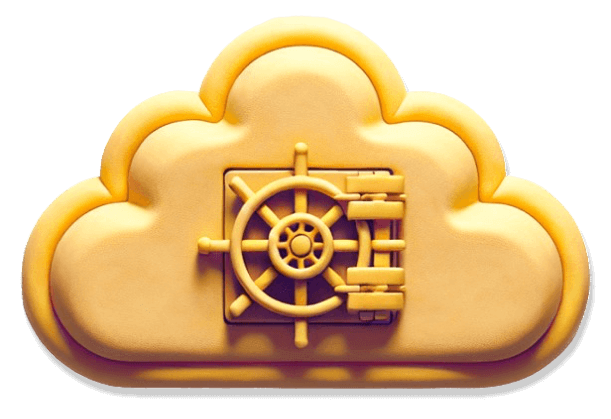 Cloud with a vault door